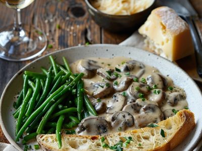 Recette Facile de Pâtes à la Crème Champignons pour un Dîner Délicieux