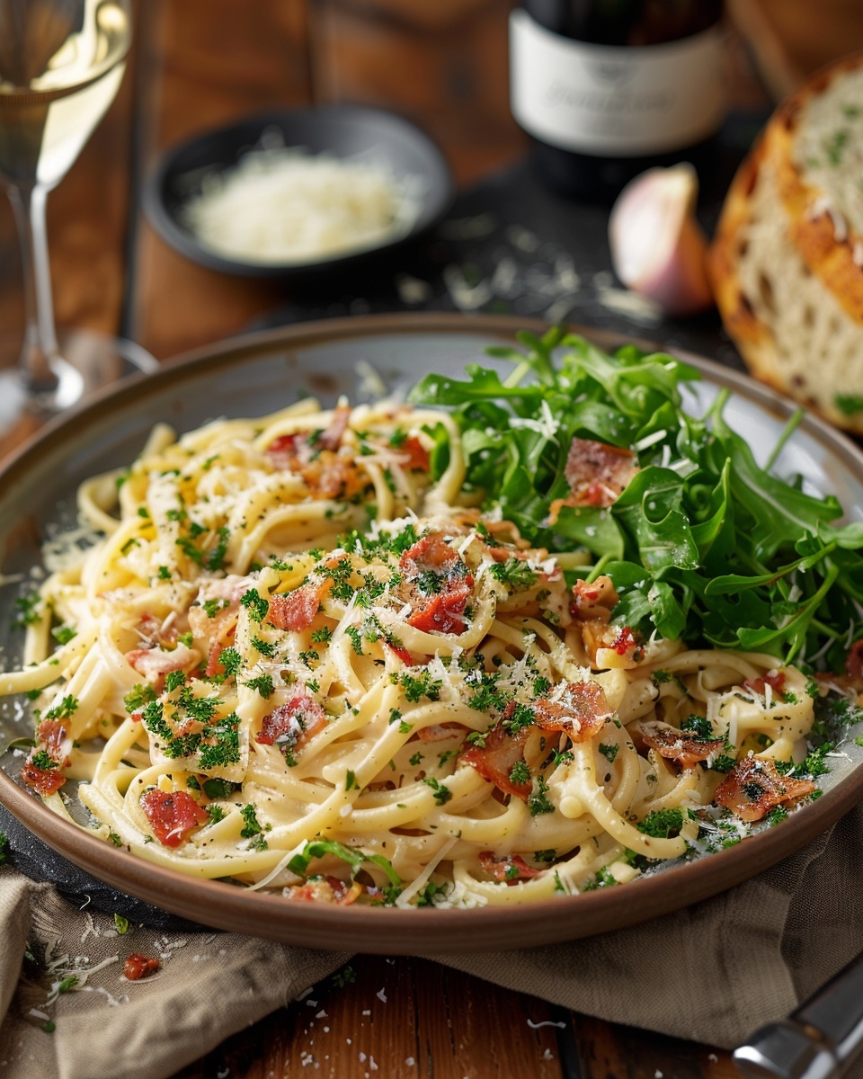 Pâtes carbonara crémeuses