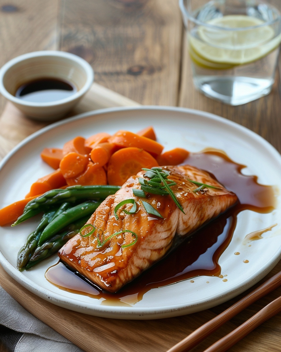 Saumon teriyaki légumes vapeur