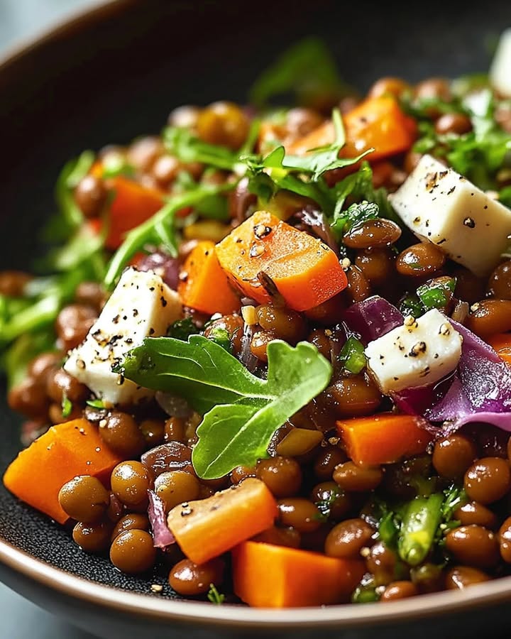 Salade Lentilles Hivernale : Recette Facile et Savoureuse 1 Salade Lentilles Hivernale