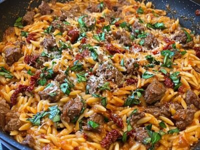 Boeuf Crémeux Orzo Tomates : Recette Savoureuse et Facile