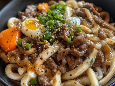 Boeuf Udon Poivre Noir : Recette Savoureuse et Facile à Préparer