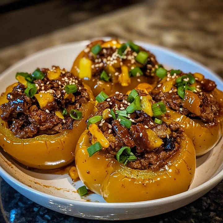 Poivrons Farcis Coréens Authentiques: Recette Facile et Savoureuse 2 Poivrons Farcis Coréens