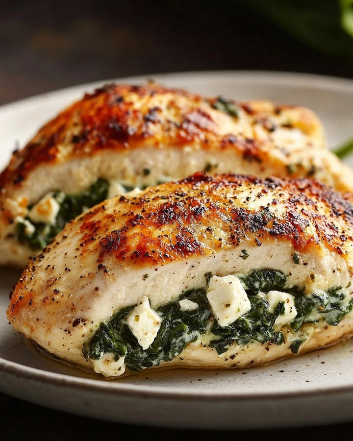 Poulet Feta Épinards : Recette Facile et Savoureuse 2 Poulet Feta Épinards