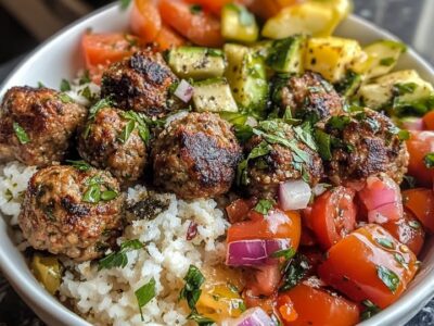 Bols Grecs Bœuf Boulettes : Recette Facile et Savoureuse