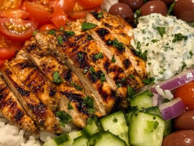 Bol Méditerranéen Poulet Tzatziki : Recette Savoureuse et Facile