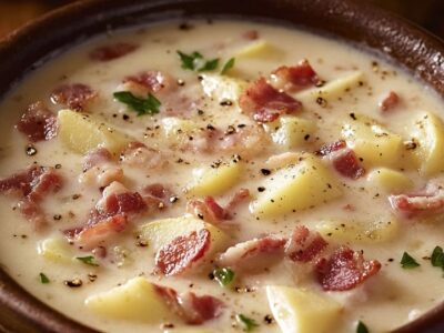 Soupe Crémeuse Pommes-Bacon : Recette Facile et Savoureuse
