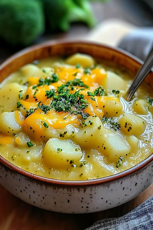 Soupe Brocoli Fromage Cheddar