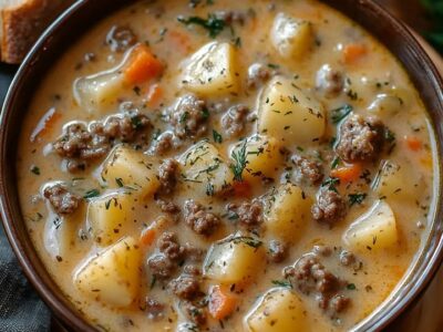 Soupe Crémeuse Bœuf-Pommes : Recette Facile et Savoureuse