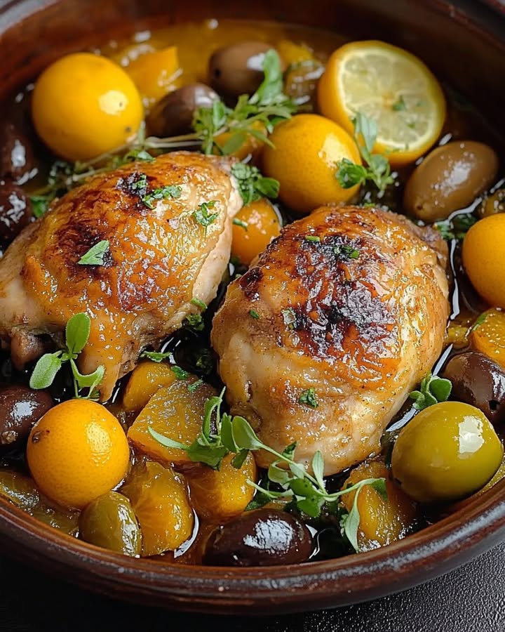Tajine Poulet Agrumes