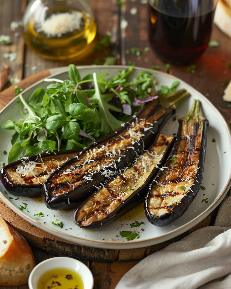 Aubergines grillées au parmesan
