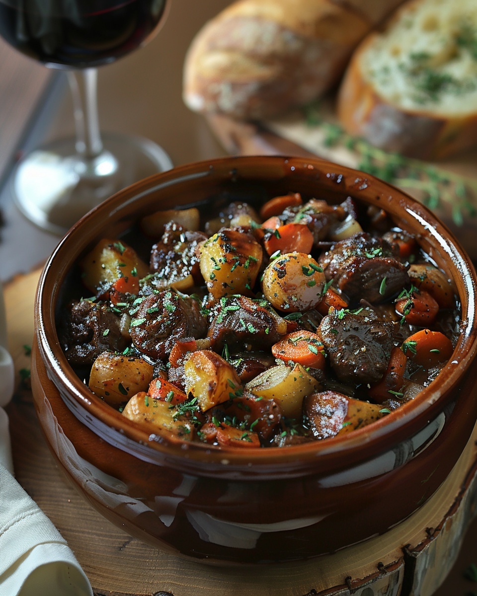 Bœuf mijoté légumes racines