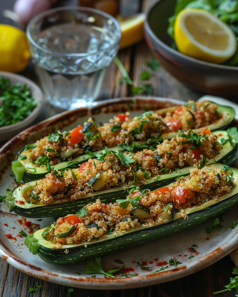Courgettes farcies au quinoa