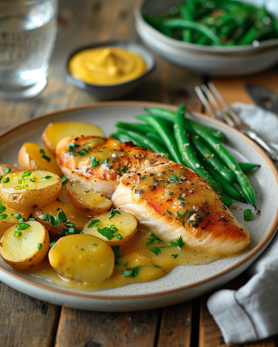 Émincé de dinde sauce moutarde