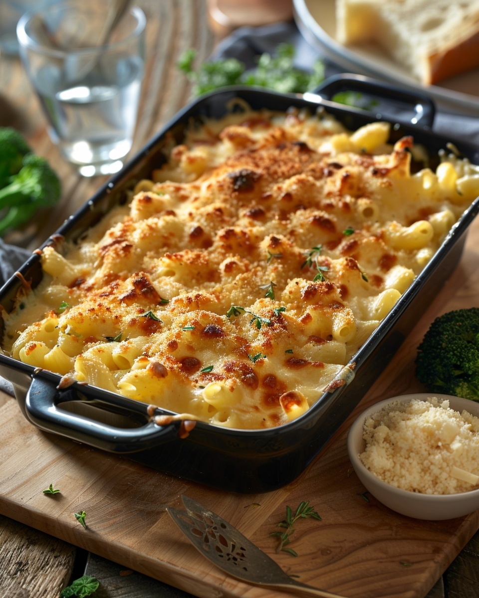 Gratin de macaronis au fromage