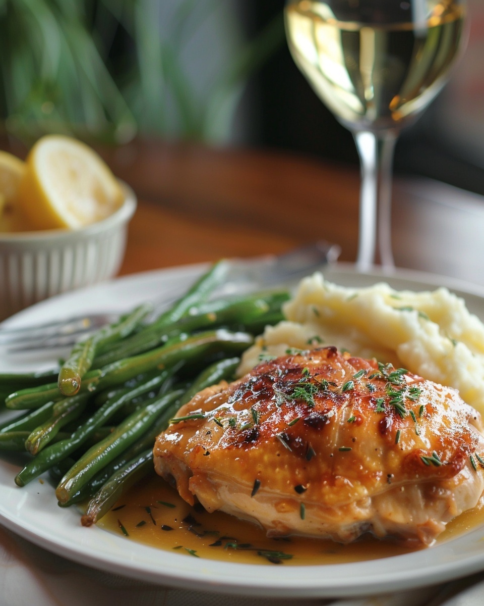 Poulet citron ail rôti