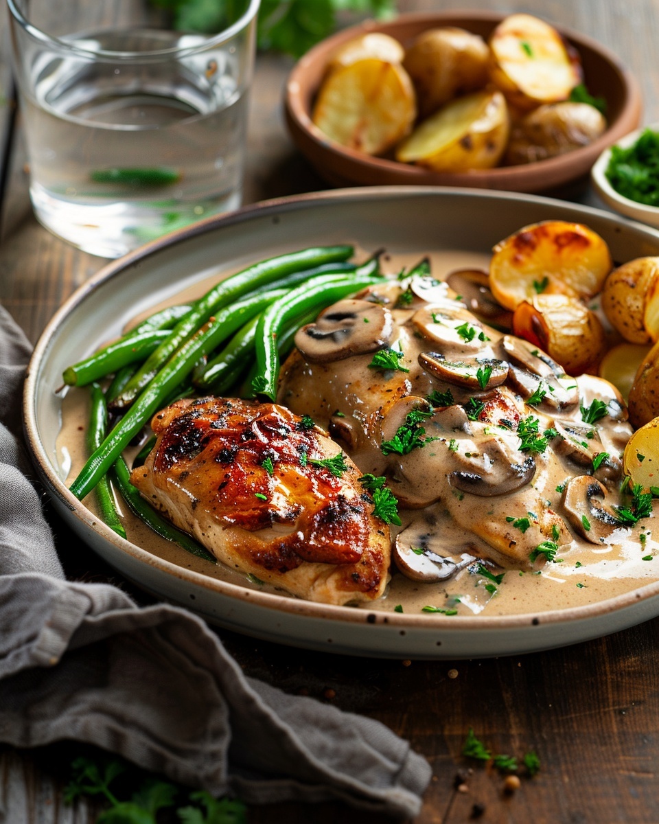Recette Facile de Poulet à la Crème et aux Champignons Recettes Pompettes
