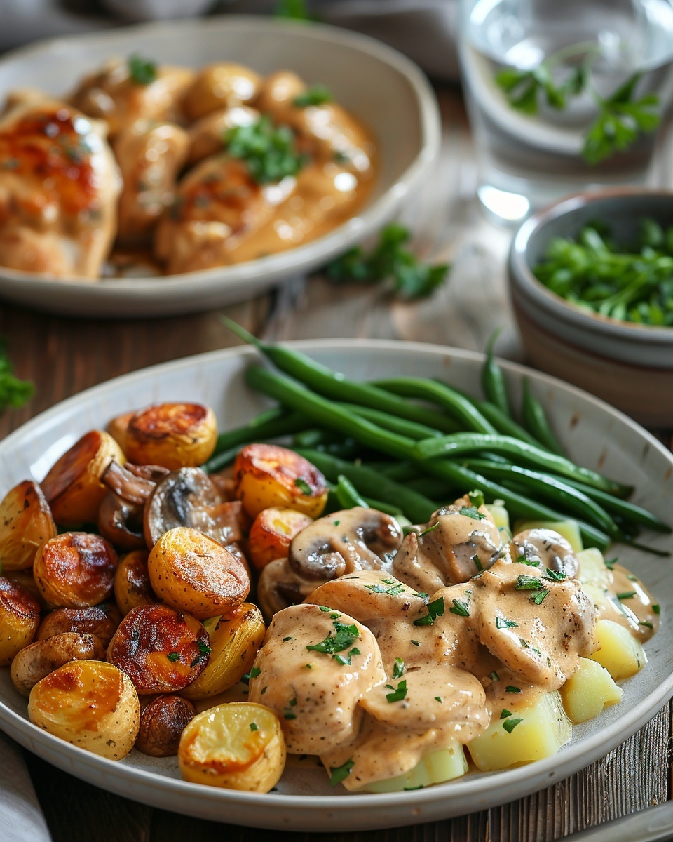 Recette Facile de Poulet à la Crème et aux Champignons Recettes Pompettes