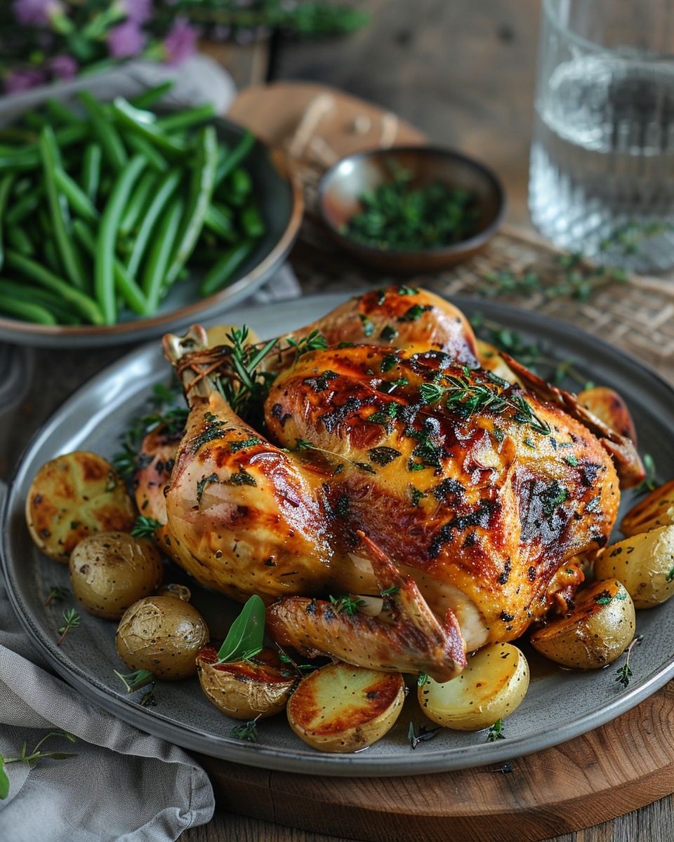 Recette Facile du Poulet Rôti au Four Herbes pour un Dîner Délicieux ...
