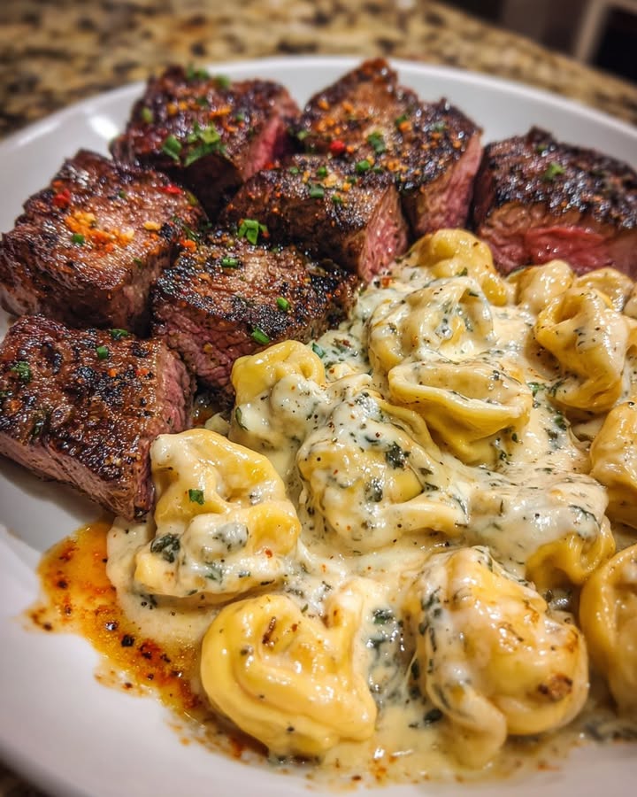 Tortellini au Steak Ail : Recette Facile et Savoureuse 2 Tortellini au Steak Ail