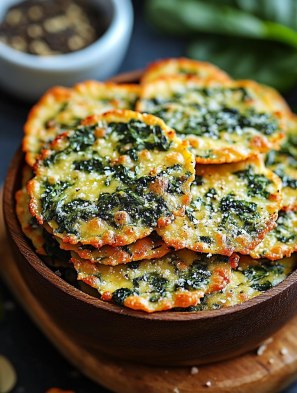 Crispés Épinards Parmesan : Recette Facile et Savoureuse 2 Crispés Épinards Parmesan