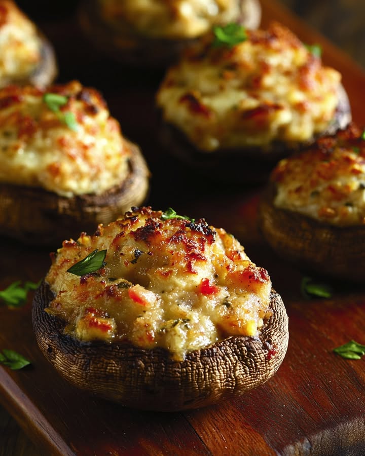 Champignons Farcis Savoureux : Recette Facile et Délicieuse 2 Champignons Farcis Savoureux