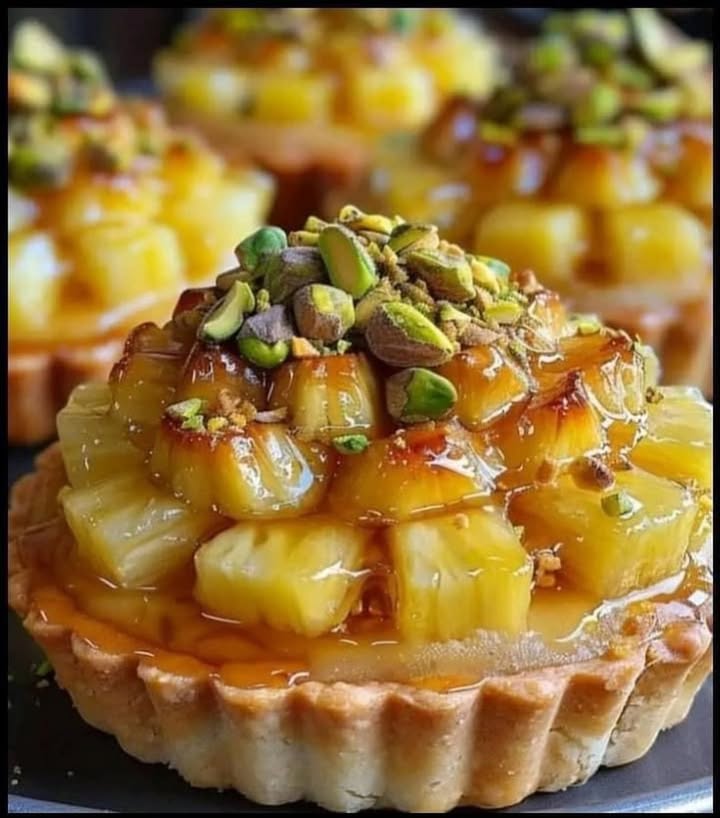 Tartes Ananas Pistaches : Recette Facile et Savoureuse 2 Tartes Ananas Pistaches