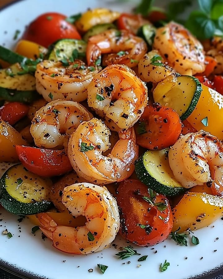 Crevettes Légumes Citronnés