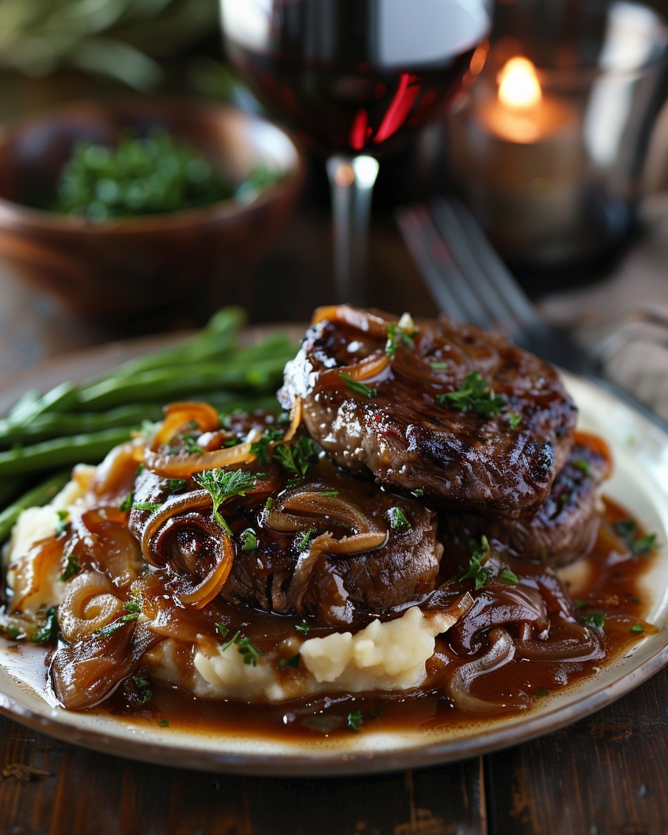 Bœuf sauté oignons caramélisés