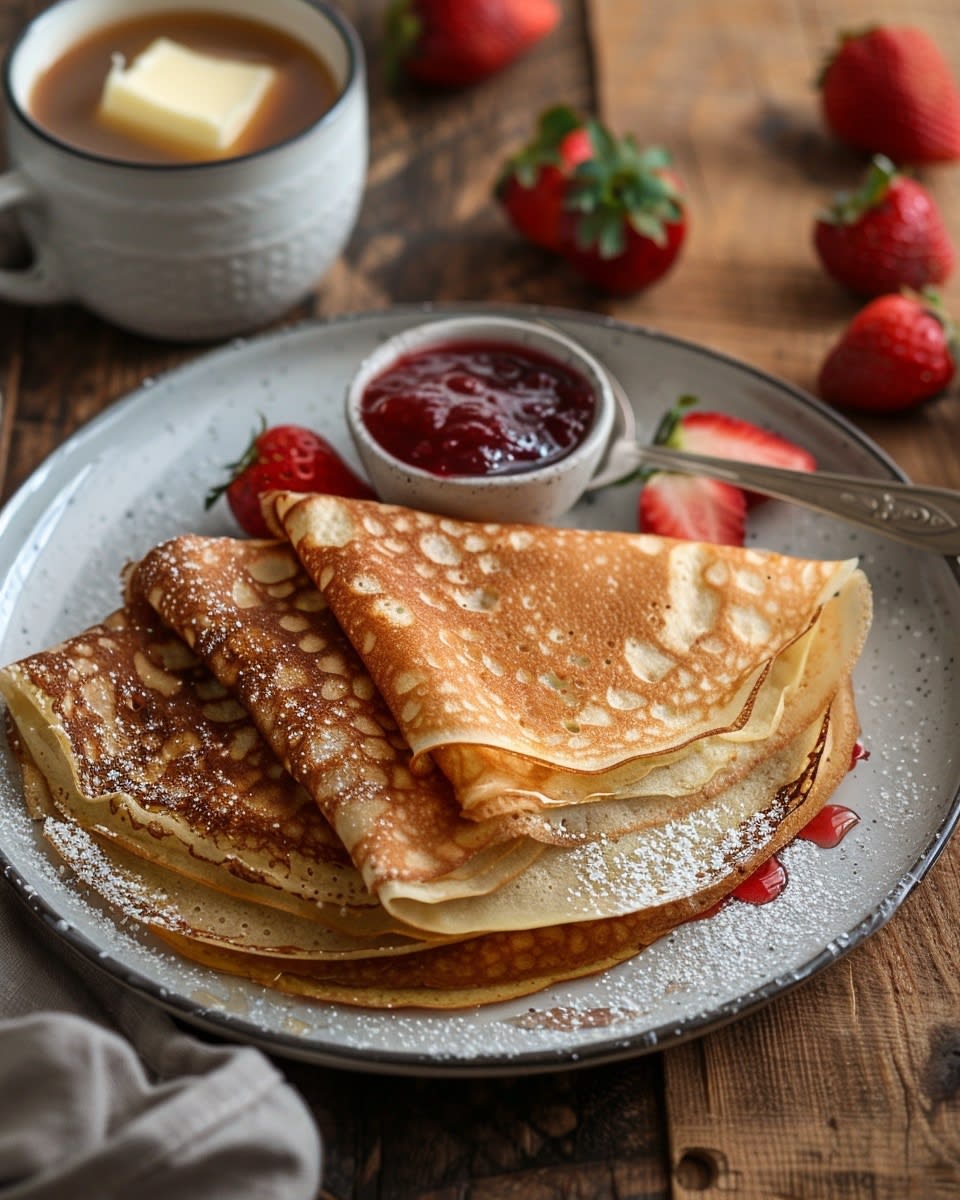 Recette de Crêpes Rapides 3 Ingrédients : Facile et Délicieuse 1 Crêpes rapides 3 ingrédients