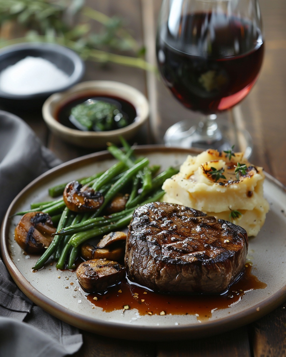 Filet mignon crème champignons