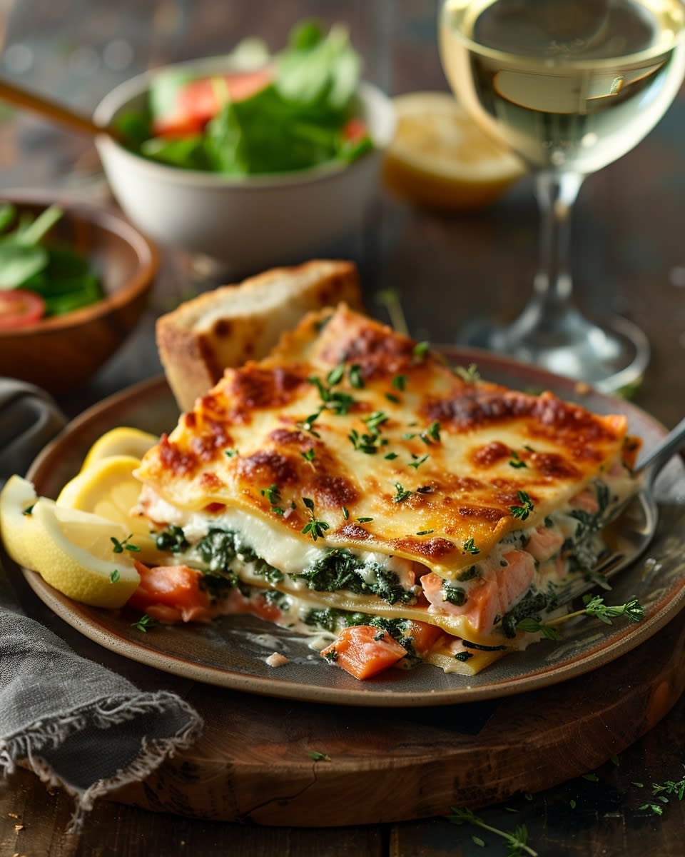 Recette Délicieuse de Lasagnes Saumon Épinards : Conseils et Astuces 1 Lasagnes saumon épinards