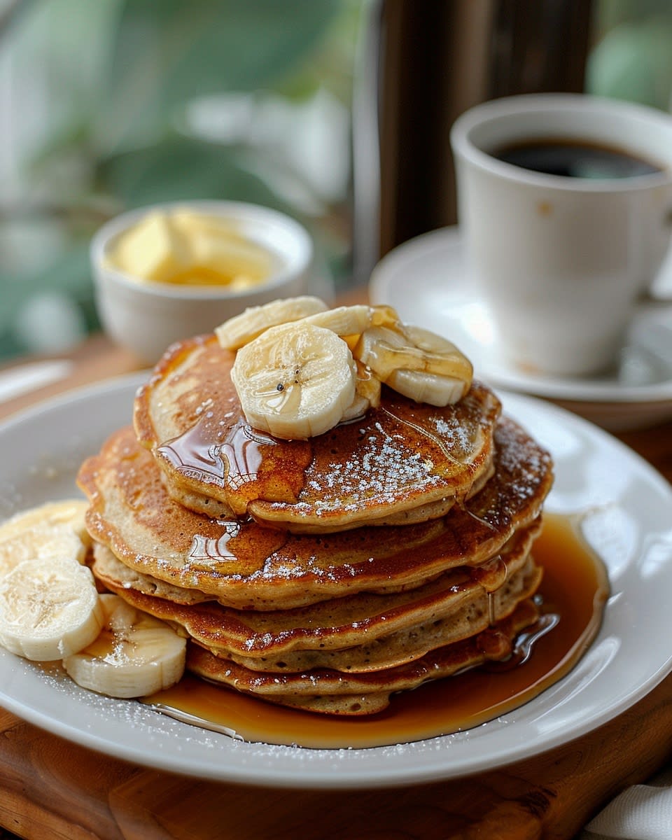 Recette de Pancakes à la Banane et aux Flocons d'Avoine : Délicieux et Sain 1 Pancakes banane avoine