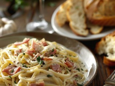 Recette Délicieuse de Pâtes à la Crème et Jambon : Facile et Rapide