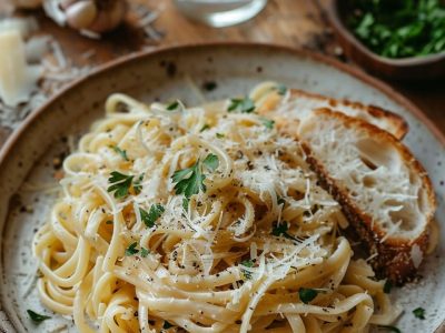 Recette Facile de Pâtes à l’Ail et Parmesan : Astuces et Conseils