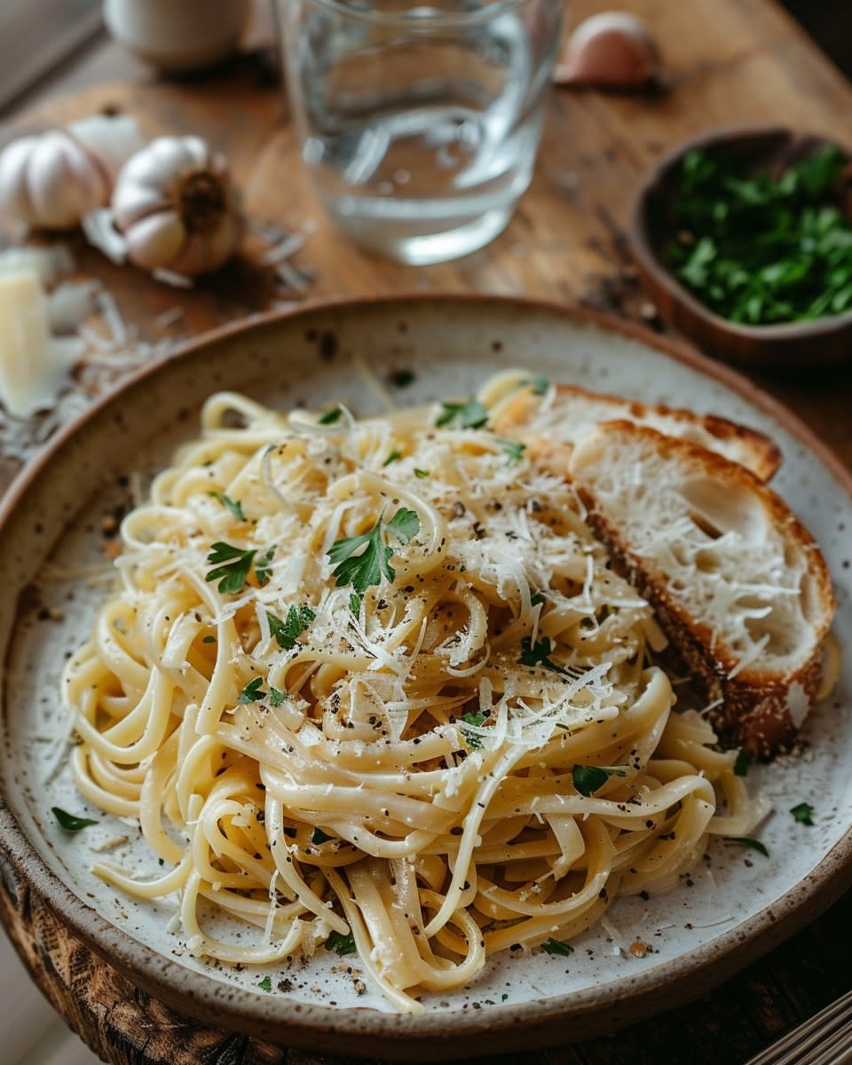 Recette Facile de Pâtes à l’Ail et Parmesan : Astuces et Conseils 1 Pâtes à l’ail et parmesan