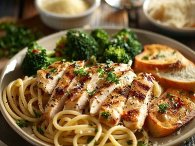 Recette Délicieuse de Pâtes au Poulet Citron