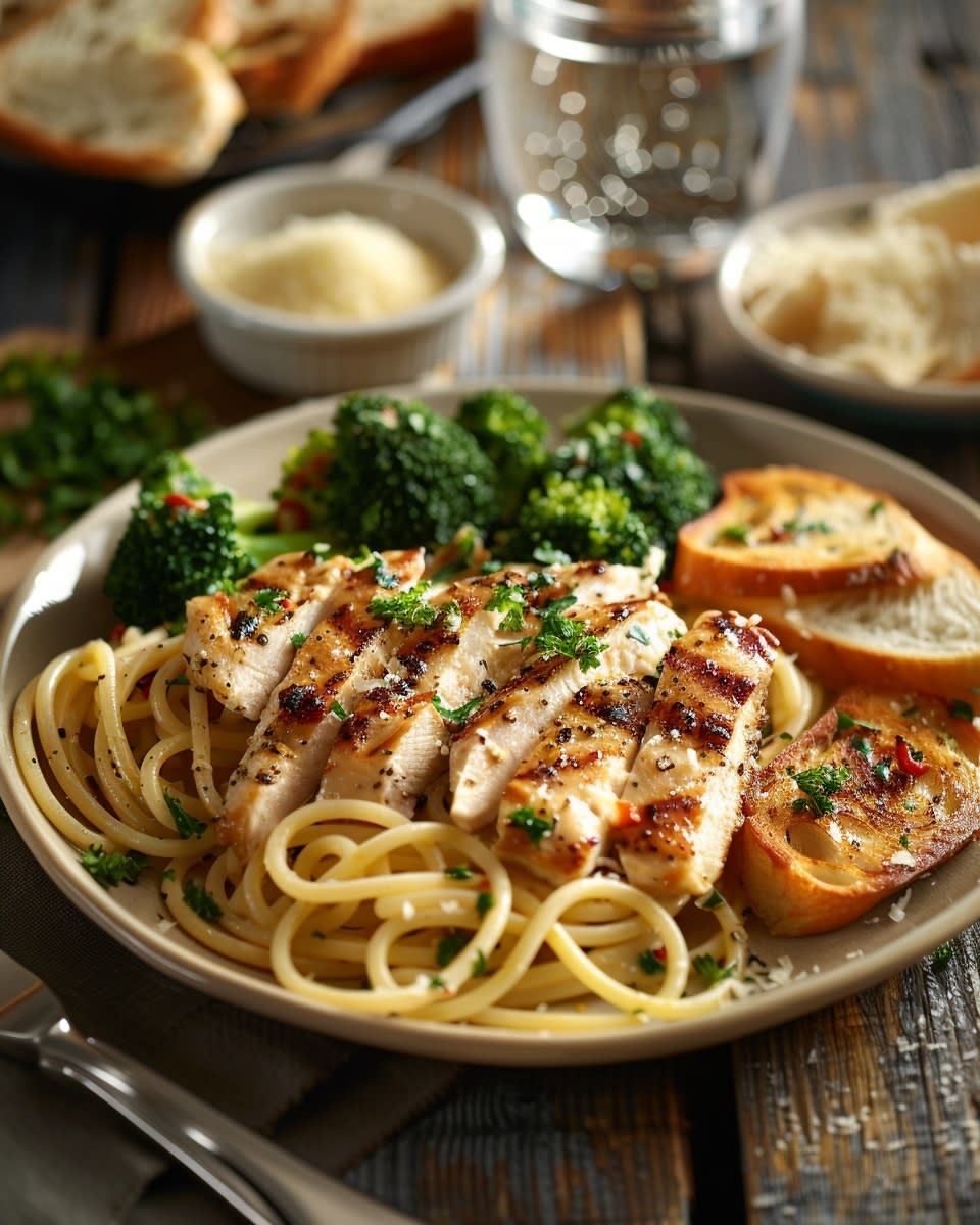 Recette Délicieuse de Pâtes au Poulet Citron 1 Pâtes au poulet citron