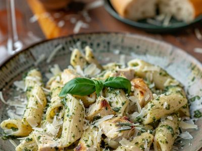 Recette Délicieuse de Pâtes au Poulet Pesto : Un Plat Parfait pour Tous les Jours