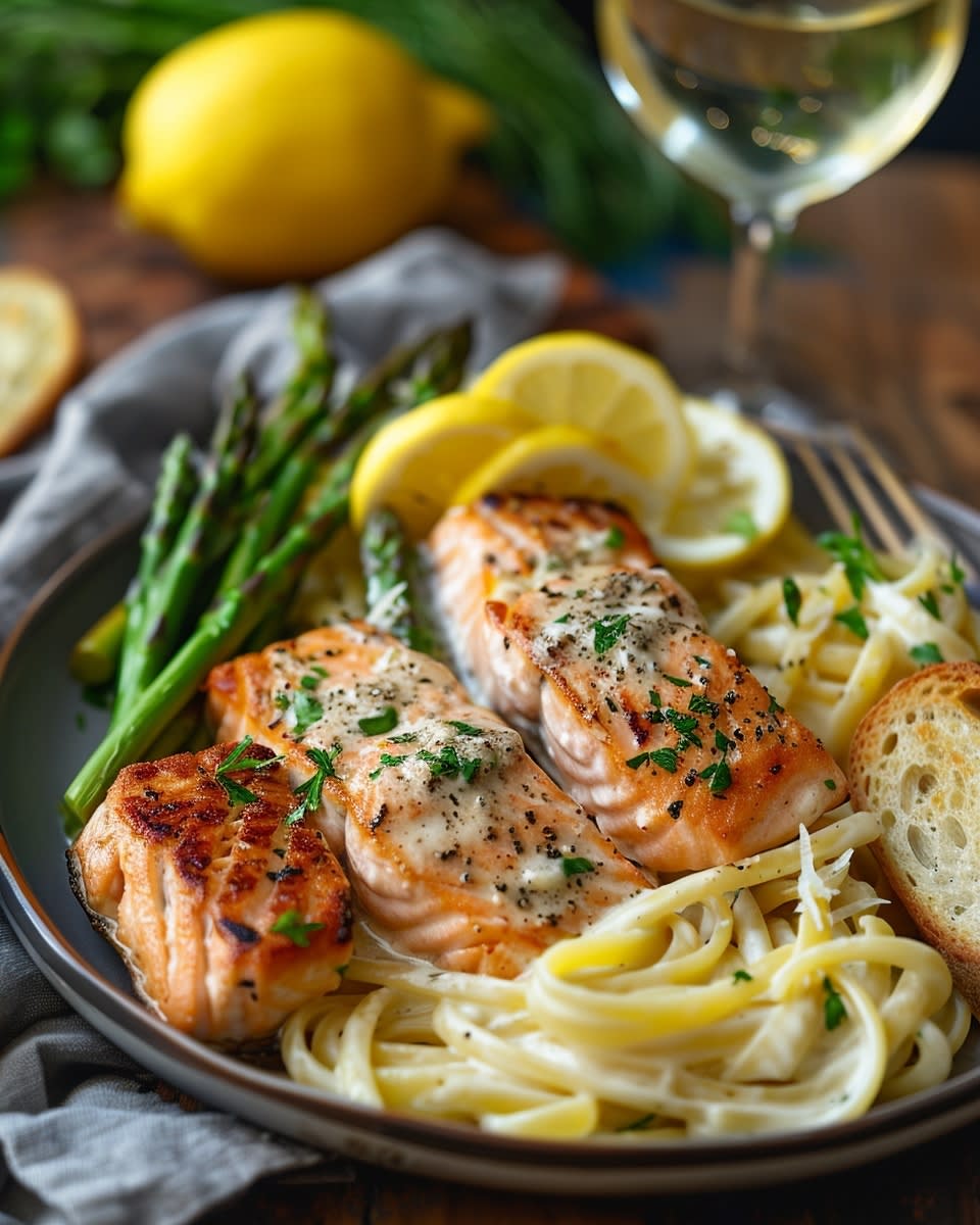 Recette Délicieuse de Pâtes au Saumon Crème Citron 1 Pâtes au saumon crème citron