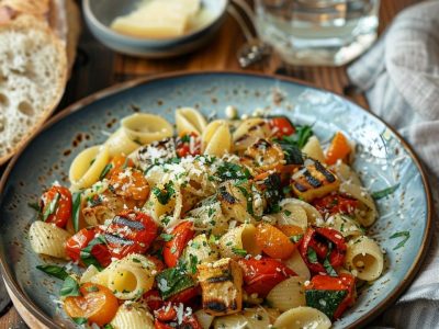 Recette Délicieuse de Pâtes aux Légumes Grillés : Simple et Saine