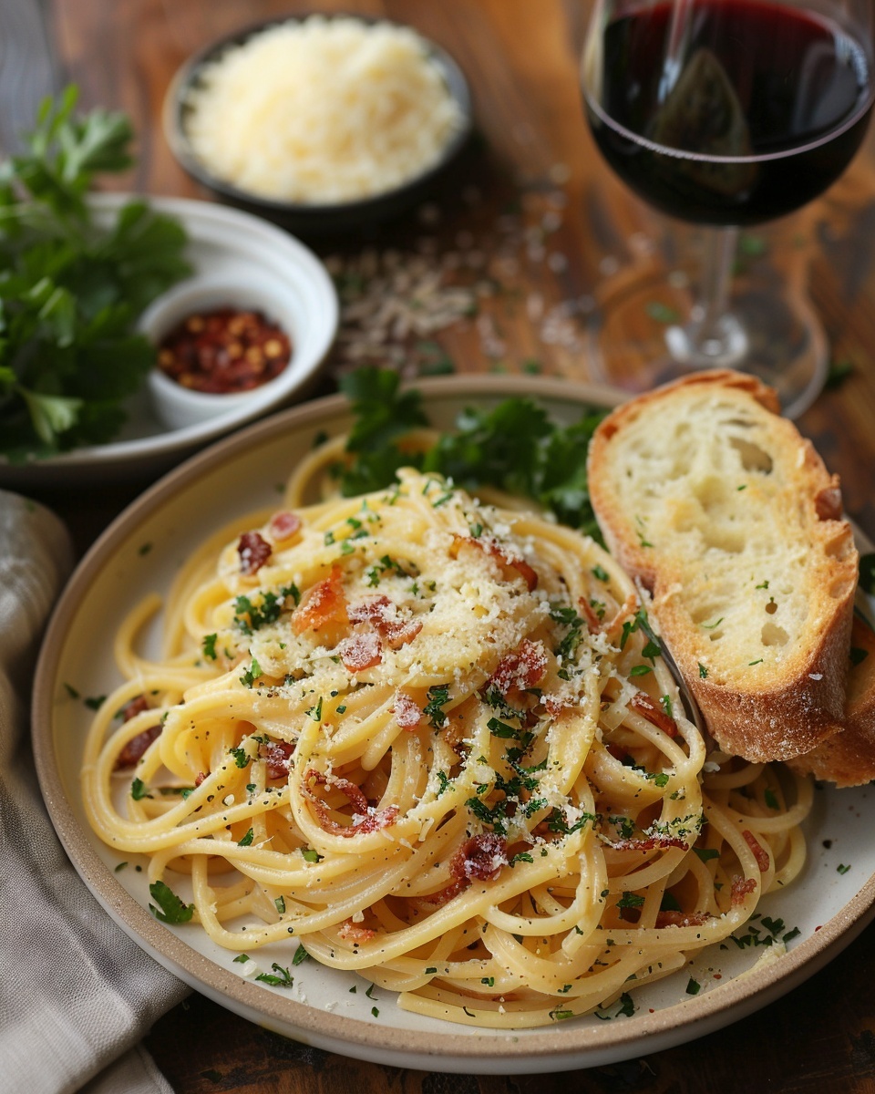 Comment Préparer des Pâtes Carbonara Traditionnelles : Recette et Astuces 1 Pâtes carbonara traditionnelles