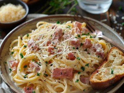 Recette Facile de Pâtes Rapides au Jambon Fromage pour les Soirées Pressées