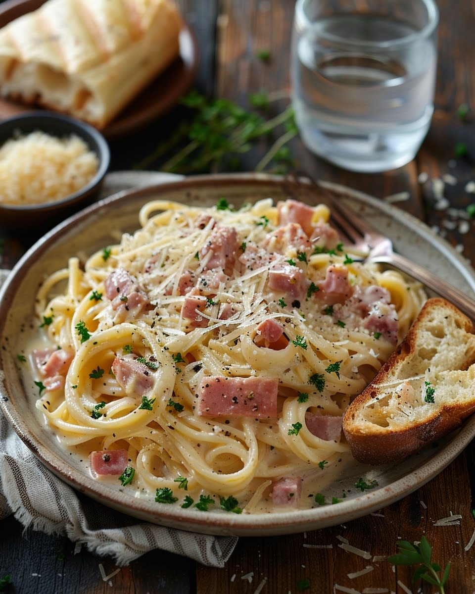 Recette Facile de Pâtes Rapides au Jambon Fromage pour les Soirées Pressées 1 Pâtes rapides au jambon fromage