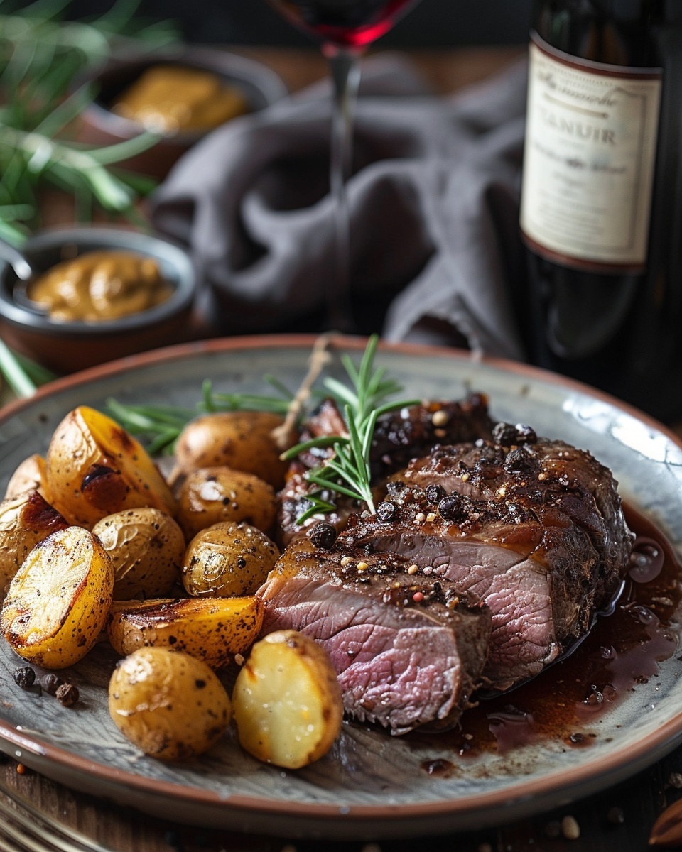 Rôti de veau pommes de terre