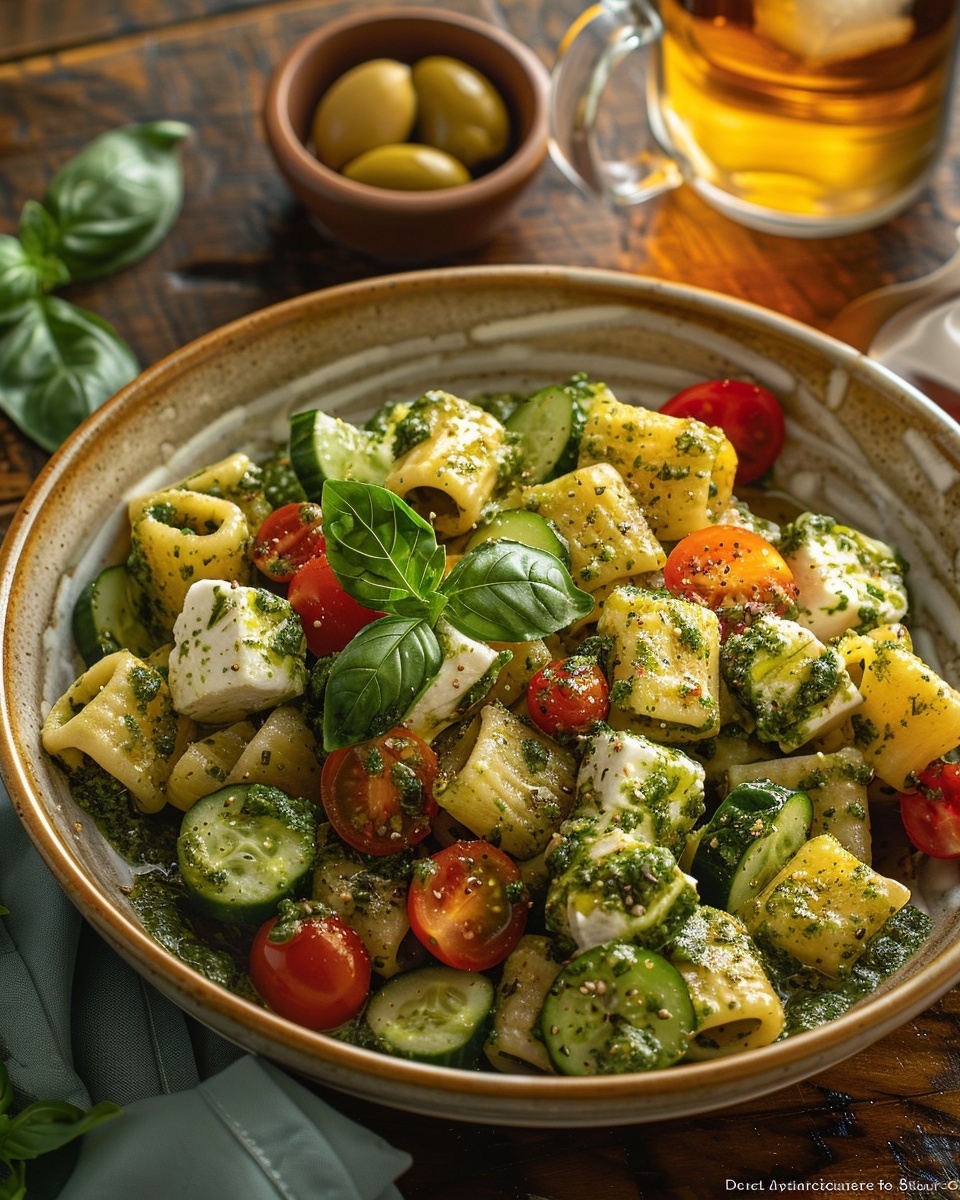 Salade De Pates Au Pesto Recette