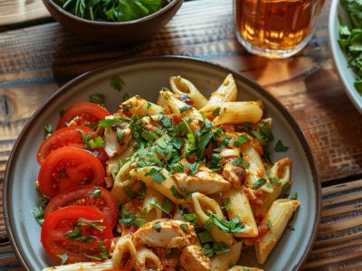 Recette Délicieuse de Salade de Pâtes au Poulet Curry Froid
