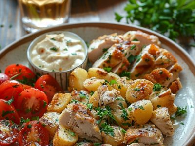 Recette Délicieuse de Salade de Poulet Froid et Pommes de Terre