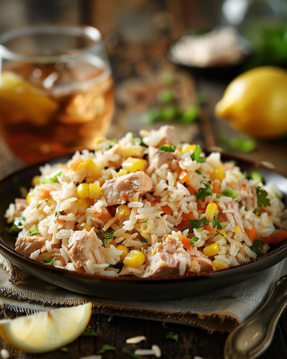 Recette Rapide de Salade de Riz au Thon et Maïs : Facile et Délicieuse 1 Salade de riz au thon et maïs rapide