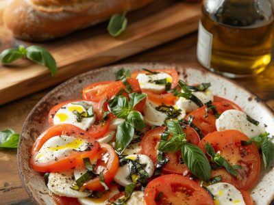 Recette de Salade de Tomates Mozzarella Basilic : Conseils et Astuces